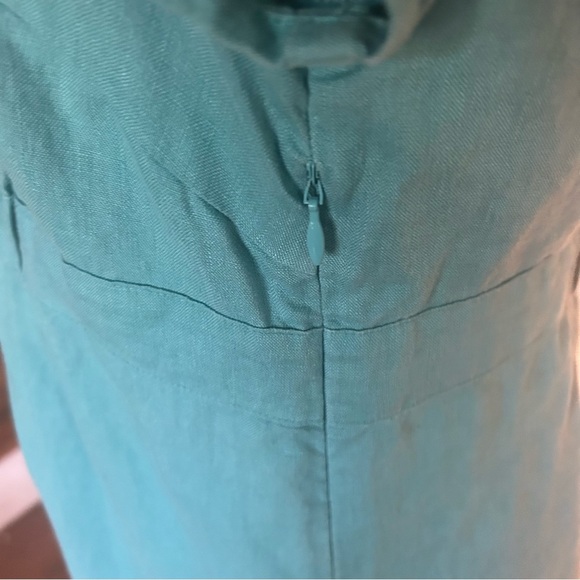 Boden Women’s Blue 100% Linen Tunic Boho Embellished Elastic Waist Beaded Sz 6 - Picture 5 of 11